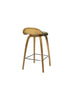 GUBI 3D Counter Stool - Front Upholstered - Wood Base - Wood Shell by Gubi