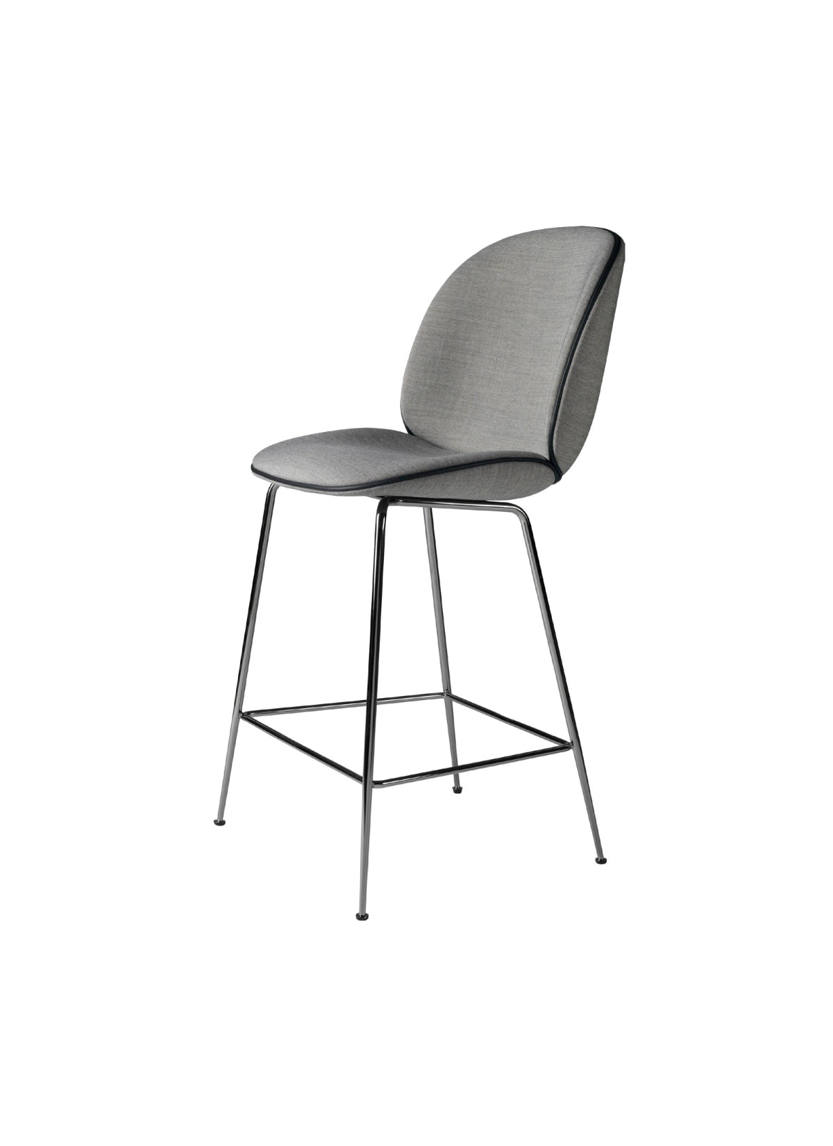 Beetle Counter Chair - Front Upholstered - Conic Base by Gubi