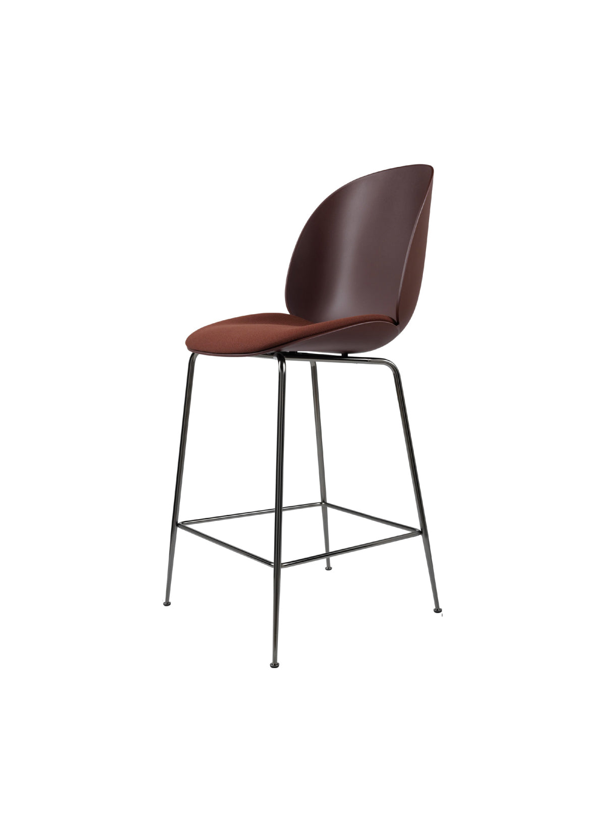 Beetle Counter Chair - Seat Upholstered - Conic Base by Gubi
