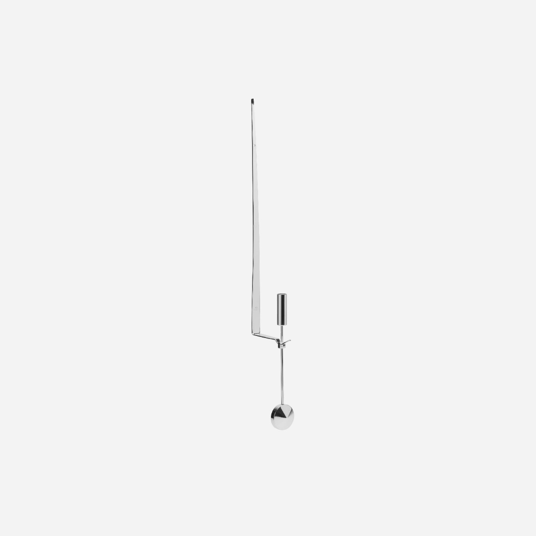 Silver plated Skultuna Pendel Sconce accessory with a sleek, modern design and polished finish, mounted on a white background.