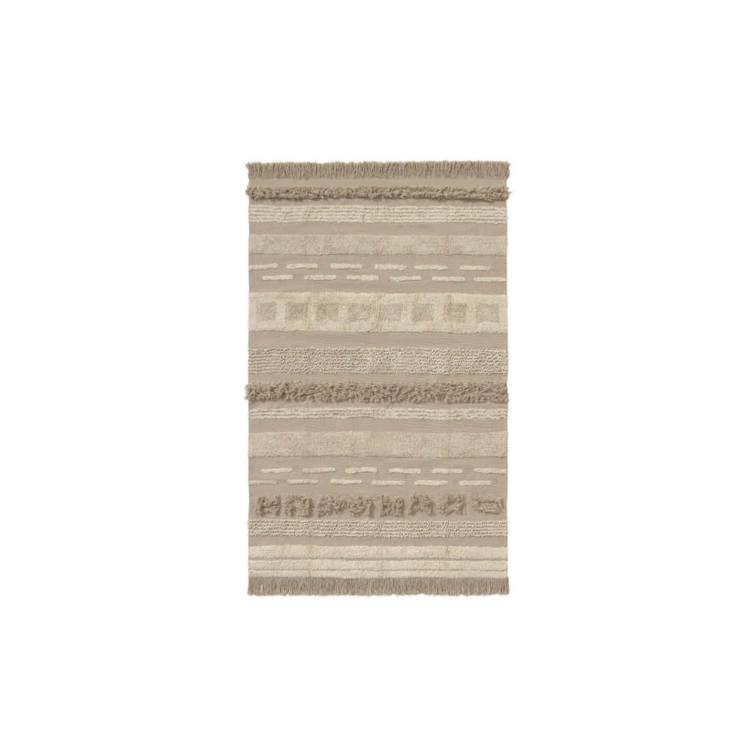 Lorena Canals Washable Rug Air Natural accessory, soft woven textile with neutral tones, suitable for home decor.