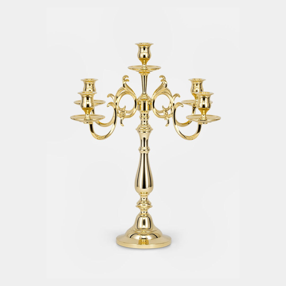 Elegant Skultuna candelabra accessory with multiple candle holders, crafted from polished metal, displayed on a neutral surface.