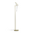 Modern Moooi Perch Floor Light with sleek, curved design and white finish standing on a wooden floor.