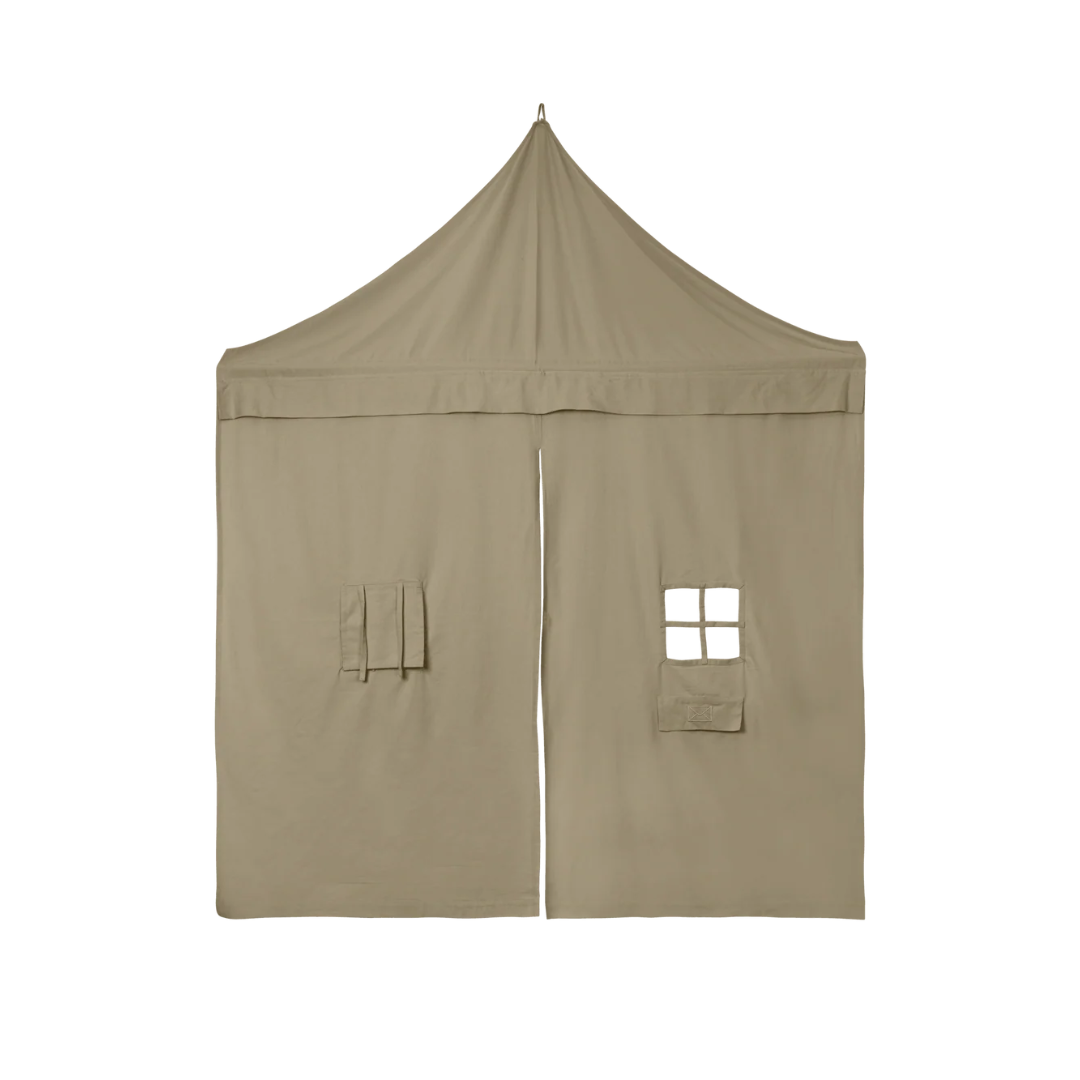 Kids' corner curtain by Ferm Living, featuring colorful fabric panels designed for a playful room divider.