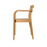 Ferm Living Boda dining chair with armrests, featuring sleek wooden legs and a comfortable upholstered seat for modern dining rooms.