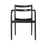 Ferm Living Boda dining chair with armrests, featuring modern design and wooden legs, suitable for dining rooms and kitchens.