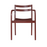 Ferm Living Boda dining chair with armrests, sleek modern seating with wooden legs and upholstered seat back.
