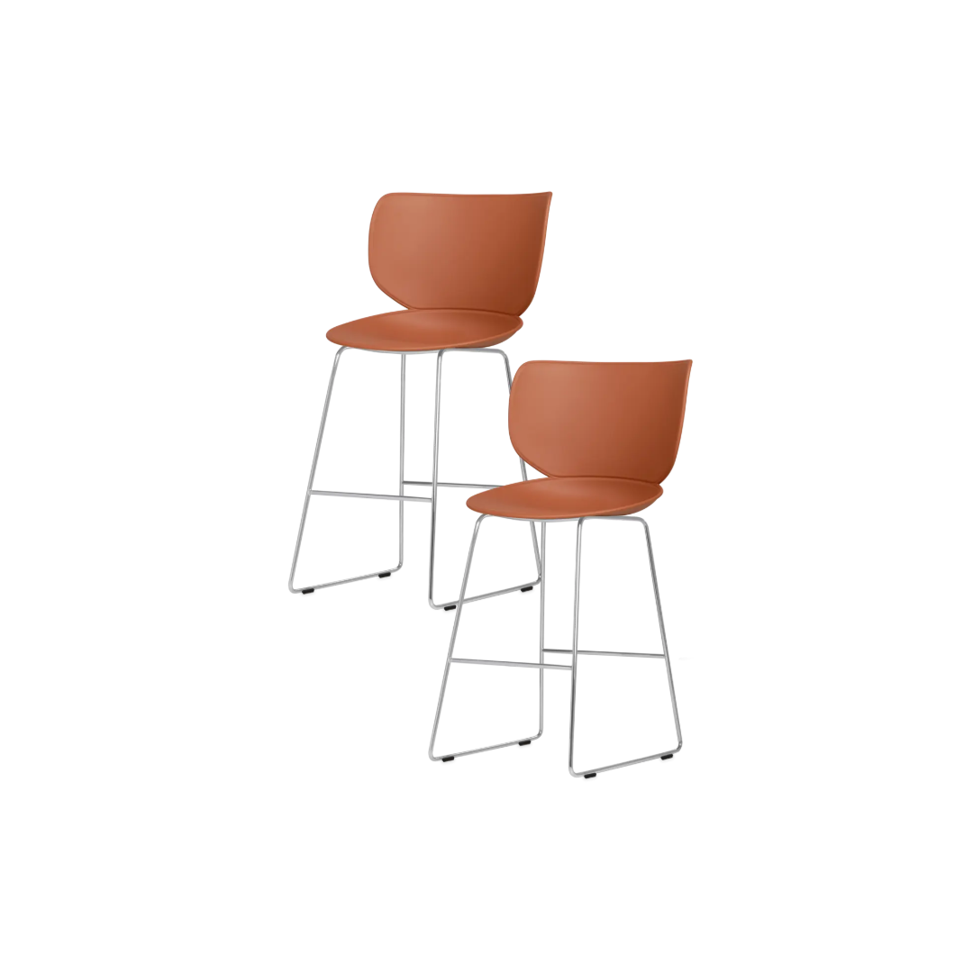 Hana Bar Stool Un-Upholstered - Set of 2 by Moooi
