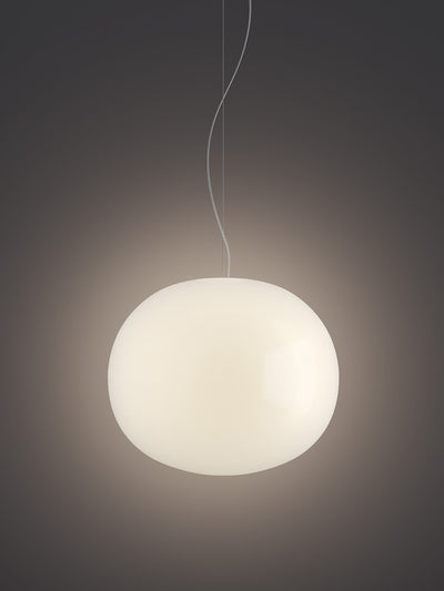 Elegant Volum Suspension Lamp by LODES, showcasing a modern lighting fixture with a sleek, minimalist design and smooth metallic finish.