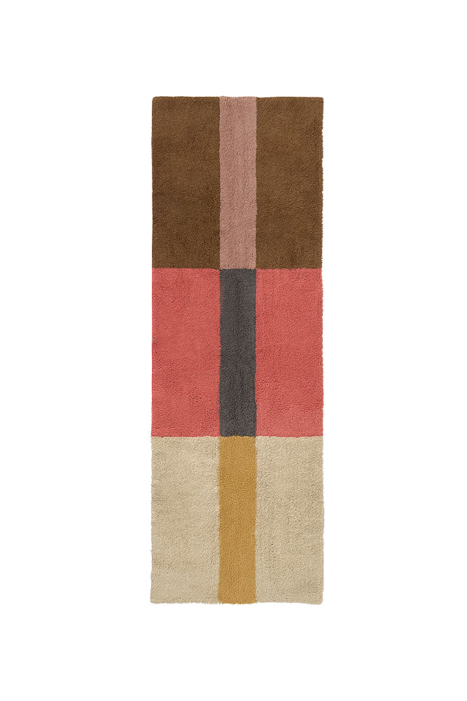 Wool Runner Rug Chroma - Spiced Coral by Lorena Canals
