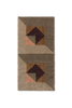 Small Lorena Canals Tessera wool rug in khaki with a textured geometric design