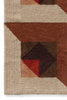 Lorena Canals Tessera Wool Rug in small red size, textured geometric design rug floormat