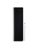 Black Woud Stedge floating storage shelf mounted on wall, showcasing modern minimalist design and sleek black finish.