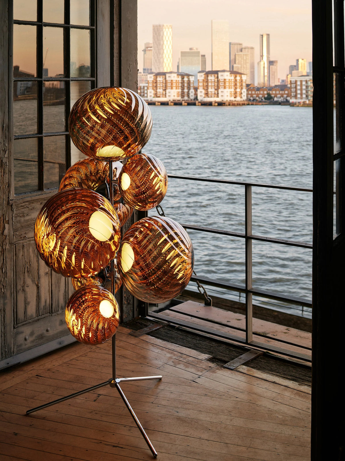 Whirl Floor Chandelier by Tom Dixon