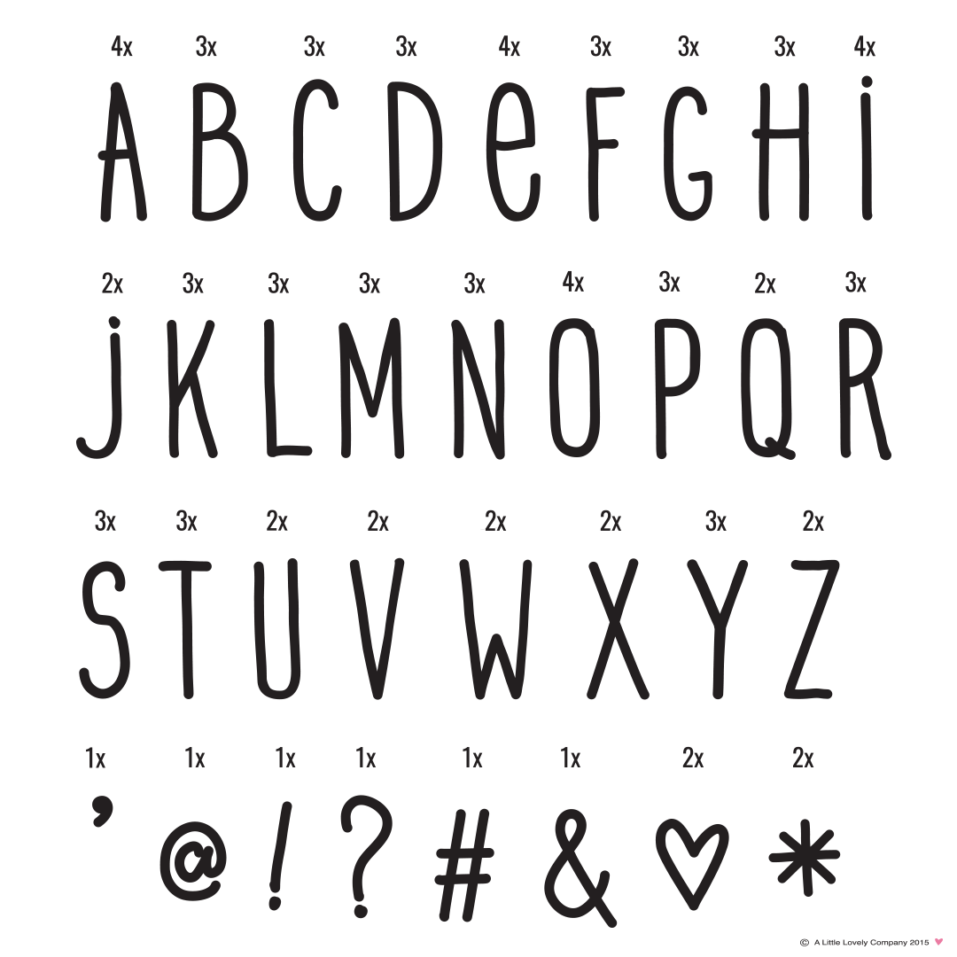 Lightbox Letter Sets by A Little Lovely Company