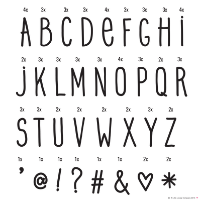 Lightbox Letter Sets by A Little Lovely Company