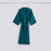 Hay Waffle Bathrobe in stripe pattern, petrol blue, made from soft, textured fabric, shown hanging as an accessory.