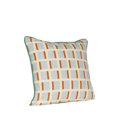 Multicolored and grey Hübsch Agenda Cushion, stylish accessories with soft fabric and decorative design for home decor.