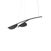 Almendra Organic by Flos lighting fixture with short suspension design in anthracite, displayed in a still life setting.