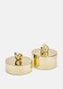 Lisa Larson x Skultuna box accessory featuring a small, decorative Skultuna-branded metal box with intricate design details.