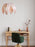 Ti-Fleur pendant light by Atelier Cocotte featuring a walnut and white ceramic flower-shaped design for elegant lighting.