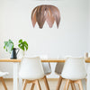 Walnut and white Ti-Fleur pendant light by Atelier Cocotte, showcasing elegant lighting design with floral-inspired shape.