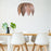 Walnut and white Ti-Fleur pendant light by Atelier Cocotte, showcasing elegant lighting design with floral-inspired shape.