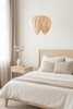 Noisette #1 Pendant light by Atelier Cocotte, white birch wood with a sleek, modern design for contemporary lighting.