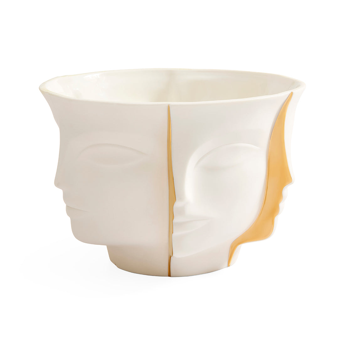 Jonathan Adler Atlas Split Bowl, stylish ceramic accessories featuring a distinctive globe design on a white background.