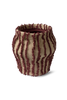 Lorena Canals Erizo Gran Marsala basket in textured burgundy cotton with playful hedgehog design