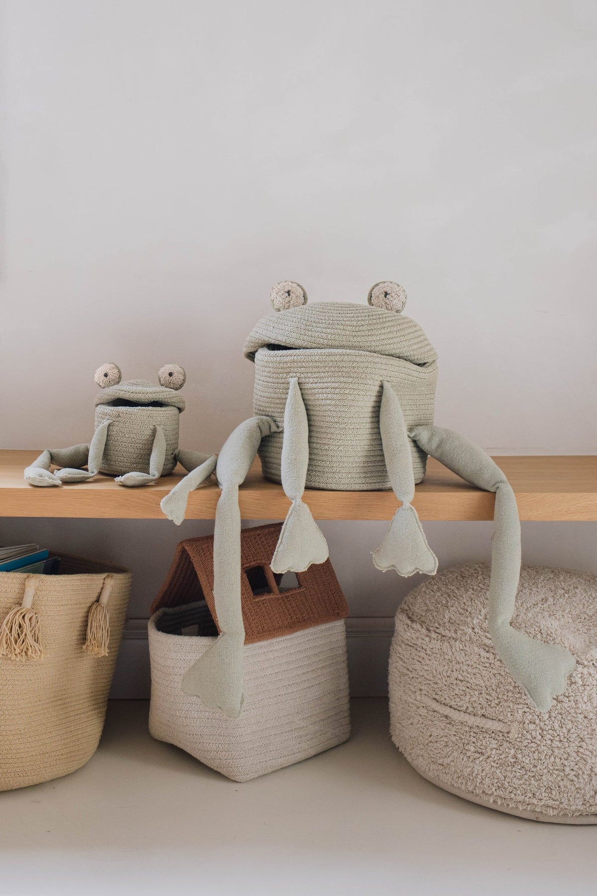 Mini Fred The Frog Basket by Lorena Canals