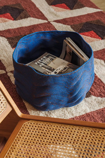 Stonewashed Basket - Wide Blue by Lorena Canals