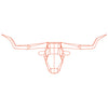 White Longhorn accessory by Bend Goods, USA-made, featuring sleek metal design and modern style for home decor or fashion.
