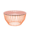 White Drum Table by Bend Goods, made in the USA, showcasing a sleek, modern design perfect for contemporary interiors.