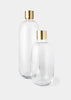 Set of Damejeanne vases by Skultuna in various sizes, showcasing elegant metal accessories with a sleek, modern design.
