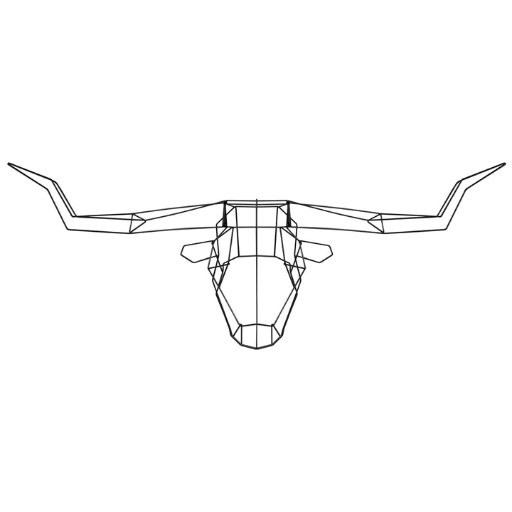 La tête d'animal géométrique à longue corne par Bend Goods (fabriquée aux États-Unis)