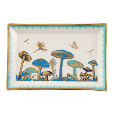 Botanist Mushroom Rectangle Tray by Jonathan Adler