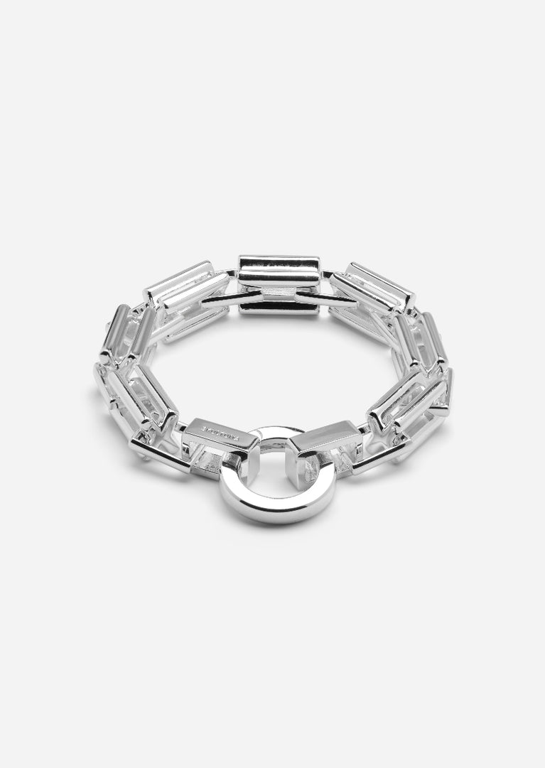 Silver plated Relier X bracelet by Skultuna featuring a sleek, minimalist design with a polished finish.