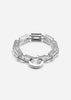 Silver plated Relier X bracelet by Skultuna featuring a sleek, minimalist design with a polished finish.