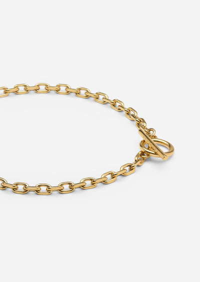 Unité Chain Bracelet Thin - Gold Plated by Skultuna
