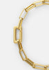 Close-up of Skultuna Traverse Chain Bracelet in gold plating, showcasing its detailed chain link design and elegant finish.
