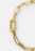 Close-up of Skultuna Traverse Chain Bracelet in gold plating, showcasing its detailed chain link design and elegant finish.