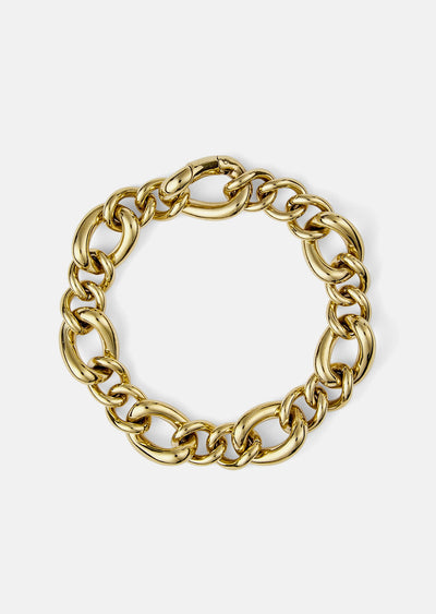 Cuba Chain Bracelet - Gold Plated by Skultuna
