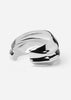 Silver plated Écume De Mer bangle bracelet by Skultuna, featuring a textured, wave-inspired design in a large, elegant accessories style.