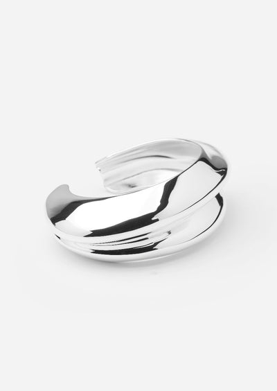 Écume De Mer Petit Bangle - Silver Plated by Skultana