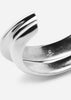 Silver plated Écume de Mer Petit Bangle by Skultuna, showcasing a delicate, textured silver jewelry accessory on a plain background.