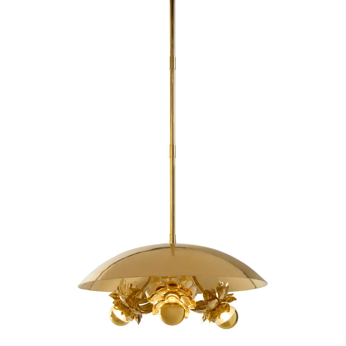 Brass Flower Pendant by Jonathan Adler