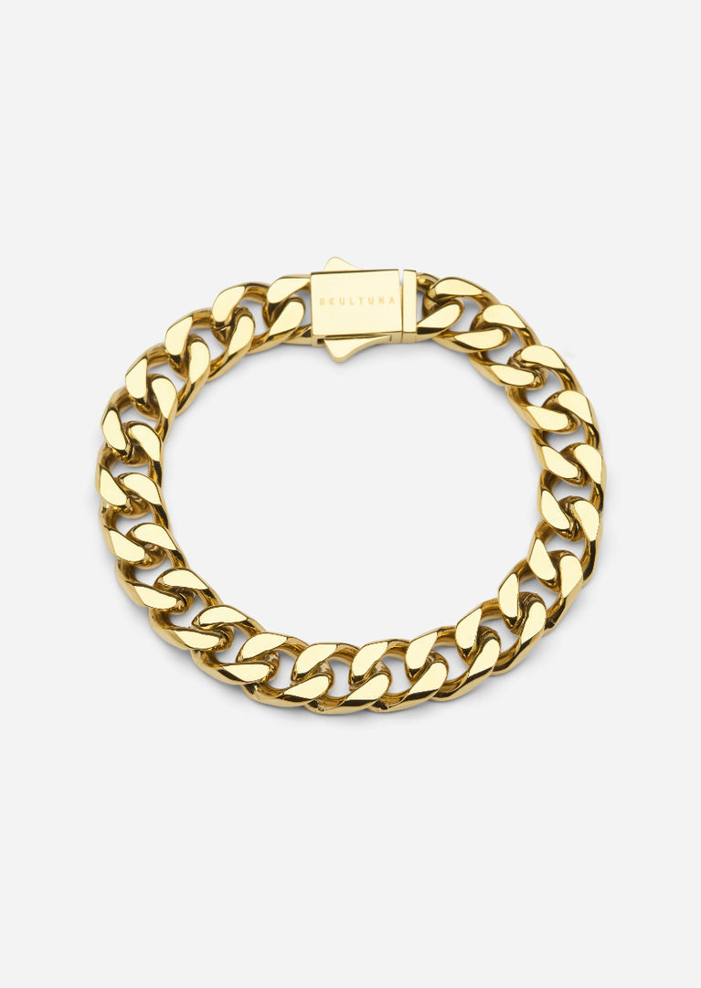 Gold plated Grande Paul Chain Bracelet by Skultuna, showcasing a stylish accessory with linked chain design.