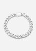 Silver plated Grande Paul Chain bracelet by Skultuna, featuring a sleek, interconnected chain design on a plain background.