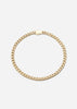 Gold plated Petit Paul Chain Bracelet by Skultuna, showcasing a delicate chain design in a close-up image.